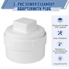 YullSorom 4" PVC Sewer Cleanout cap, DWV Flush Sewer Cleanout
