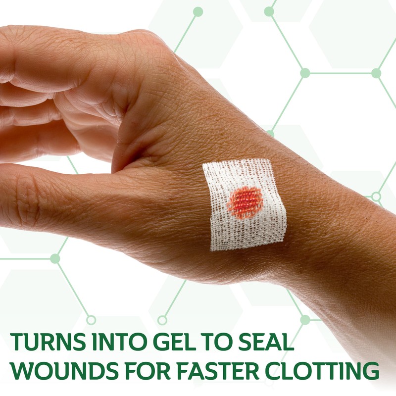 CURAD BloodStop® Wound Dressing | 1” x 1” | Hemostatic