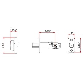 Keyed Entry Door Deadbolt with One Keyed Side and Twist-Knob Interior, 2-Way Adjustable Latch, Fits Standard Doors, Oil Rubbed Bronze – Design House, 750869