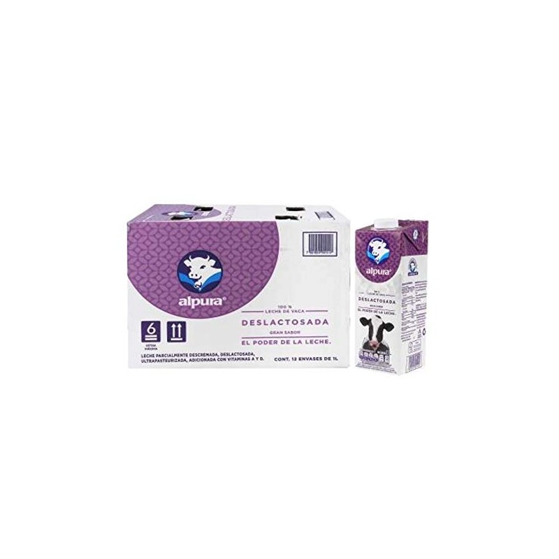 ALPURA - Leche Alpura Deslactosada 12 Pzas 1 L