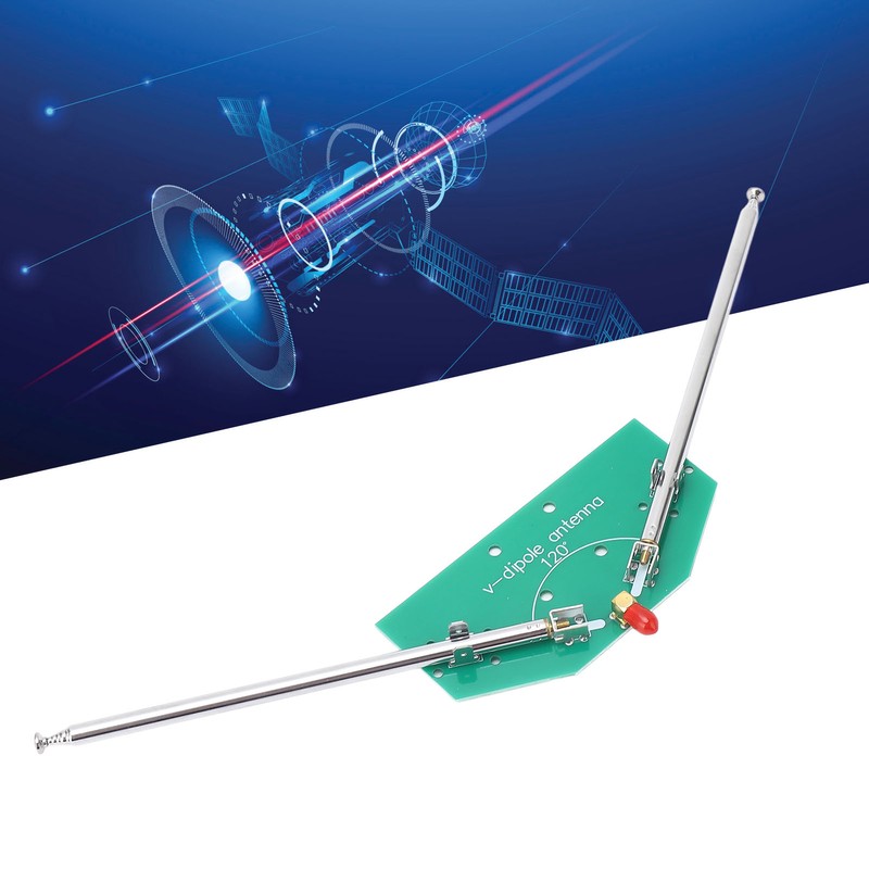 V Dipole Antenna SMA Female Interface Telescopic Antenna 78M‑415MHz FM