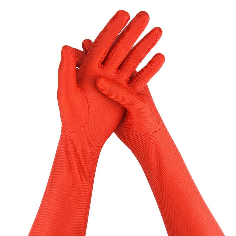 Wobe Long Opera Party 20s Satin Gloves Stretchy Adult Size