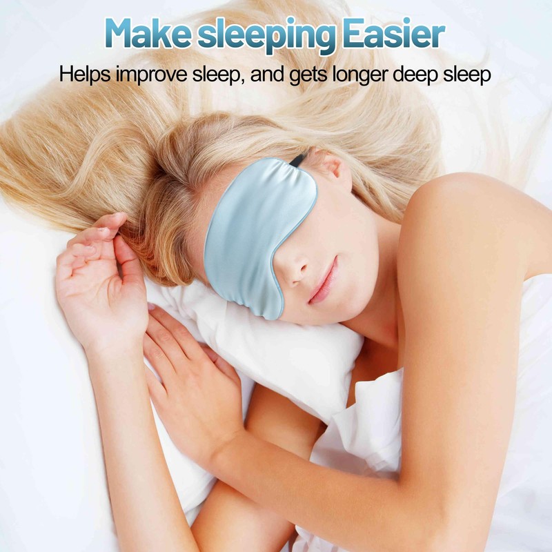 Sleep Mask, Silk Eye Mask for Sleeping with Adjustable Strap,
