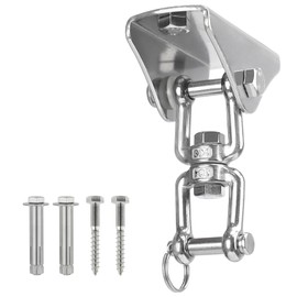 MAKELEN Heavy Duty Swing Hangers for Wooden Sets with Latch Hook Free 2000 LB Capacity 360 Swivel Stainless Steel Swing Hardware for Porch/Playground/Yoga/Heavy Bag