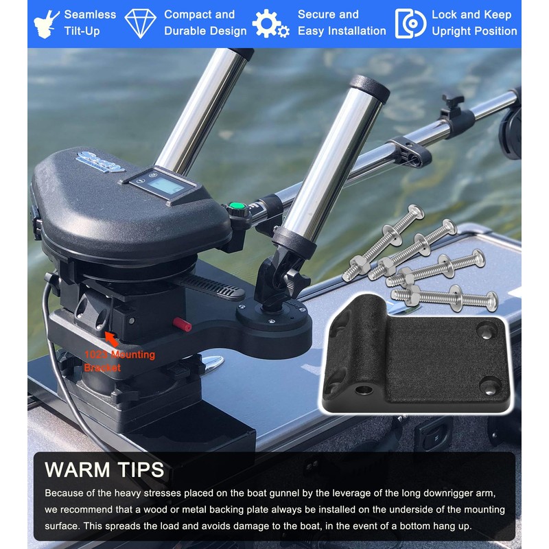 1023 Tilt-Up Mounting Bracket Fits for Scotty Downrigger Models 1080-1116,