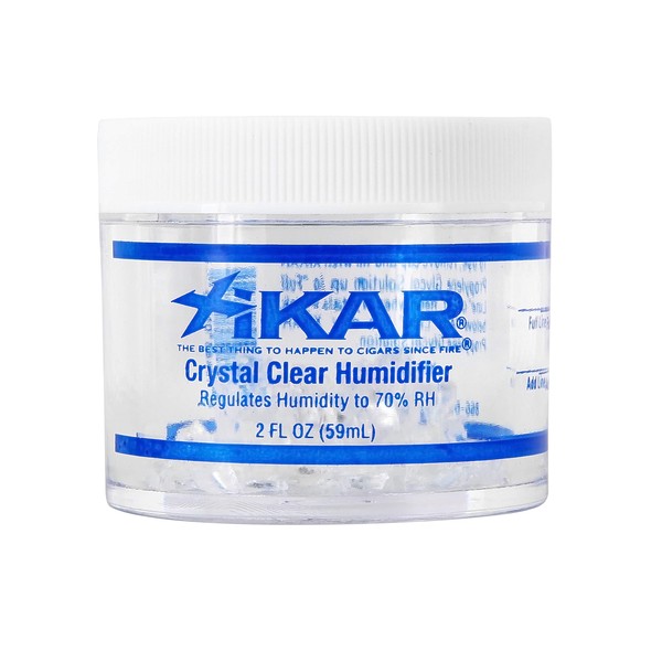 Xikar Crystal Humidifier, Lasts Up to 90 Days, Reusable, Crystals Expand, Provides Perfect 70% Humidity, 2 fl oz Jar
