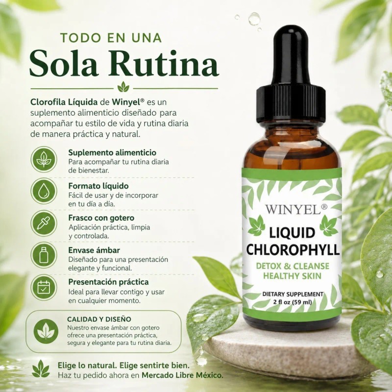 Suplemento De Clorofila Líquida Con Gotero Diario En Gotas