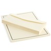 Premium Stationery Paper Set with Envelopes (Ecru and Black 48-Pack)