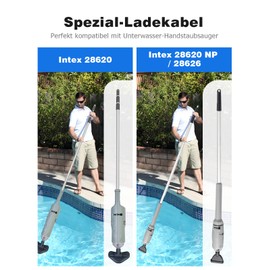 Mellbree 2m Ladekabel kompatibel mit Intex 28620/28620 NP / 28626 Unterwasser-Handstaubsauger | poolsauger kable,Sichere und effiziente Ersatz-Netzleitung für sorgenfreie Poolreinigung