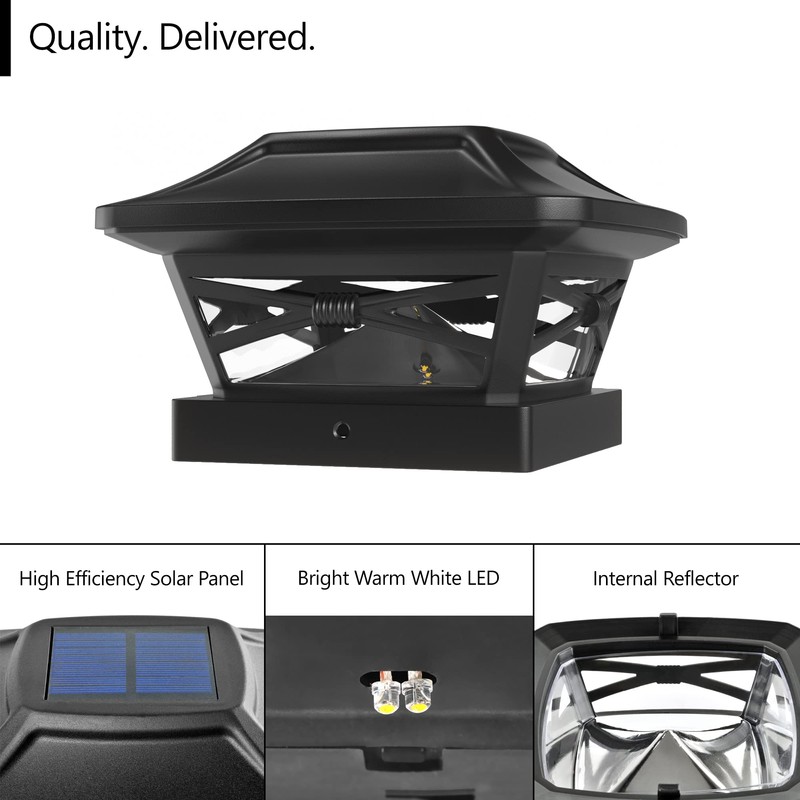 Davinci Lighting Renaissance Solar Outdoor Post Cap Lights - Includes