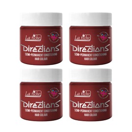 La Riche Directions Semi Permanent Hair Colour 100ml Tin 4 Pack (Vermillion Red)