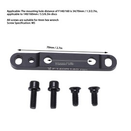 VGEBY Mountain Bike Disc Brake Caliper Mount Adapter Ultralight Flat Disc Brake Mount Adapter for Road Bike (F140/160) Bicycles