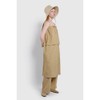 JAJU [JAJU] Women's Cotton Stripe Sleeveless Pajama Dress_Dark Beige