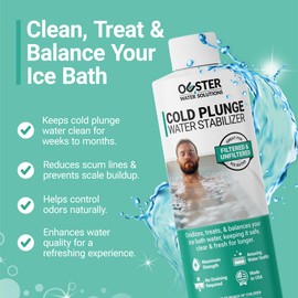 Bio Ouster Cold Plunge Water Stabilizer - Naturally Oxidizes, Treats, Balances Ice Bath Water - Cold Plunge Water Treatment for Clean, Clear & Fresh Water - Made in USA (16oz)