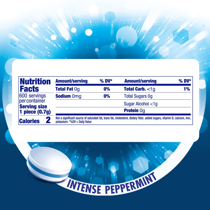 Mentos Clean Breath Sugarfree Hard Mint, 150pc, Intense Peppermint (Pack