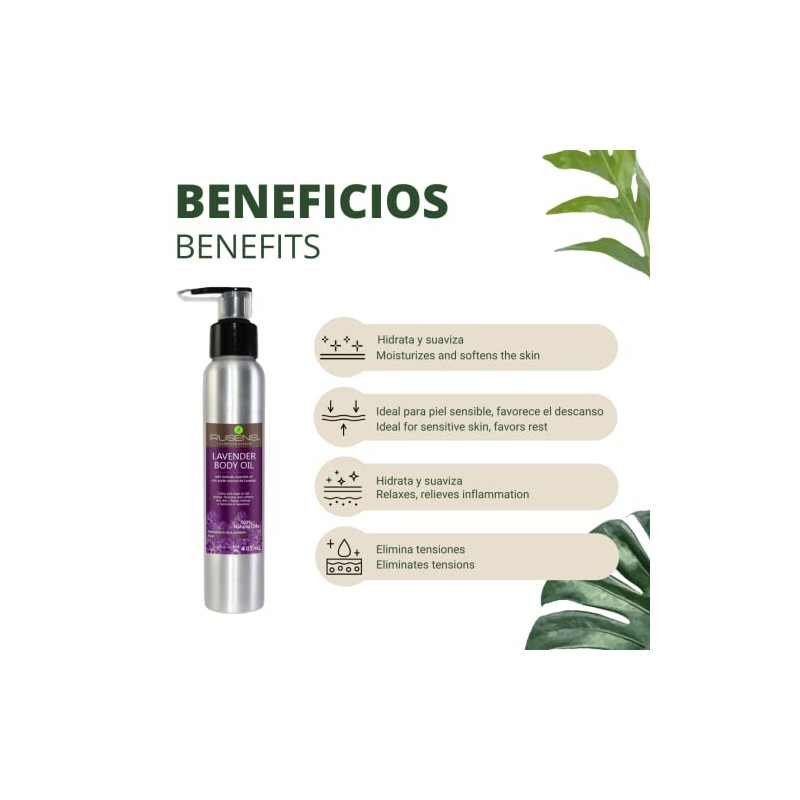 Rusens Kit Aceites Masaje Antiestrés Aceite Melisa Relajante Lavanda 100