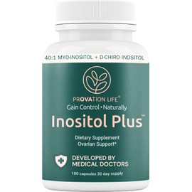 Inositol Plus Supplement for Women | Ovarian Health, Hormone Balance, Fertility, Ovulation | 40:1 Myo-Inositol D-Chiro & 12 Ingredients | Developed by Medical Doctor | 120 Capsules