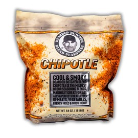 Bearded Butchers Chipotle Blend Seasoning, 64 oz Bag (4 lbs) – Cool & Smoky Chipotle Spice, Perfect for Chicken, Quesadillas, Tacos, and More! No Sugar, No MSG, Gluten-Free