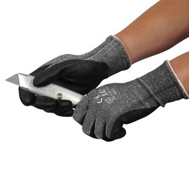 Ultimate Industrial PU500/08 PU500 Kutlass PU Coated Cut Level 5 Work Gloves, 1 Pair, Size 8/Medium, Black/Grey