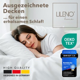 LILENO HOME Duvet 200 x 200 cm [Pack of 2] – All-Year Duvet 200 x 200 cm for a Restful Sleep – Summer Winter Bed Blanket 200 x 200 cm Boil-proof up to 95 °C – Allergy Sufferers Quilt