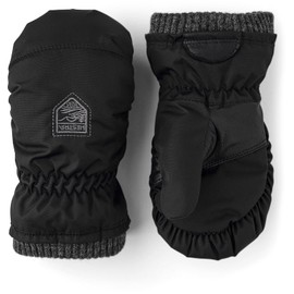Hestra Kids Warm Youth My First Basic Cold Weather Winter Mittens for Babies and Juniors for Cold and Snow - Black - 3