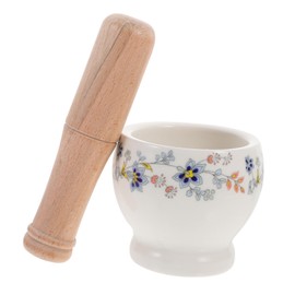 SHOWERORO 1 Set Garlic Masher with Stick Garlic Grinder for Home Cooking for Crushing Spices and Making Fresh Chutney Pesto and Salsa