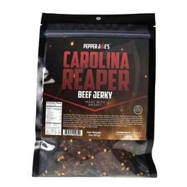 Pepper Joe’s Carolina Reaper Beef Jerky – Dangerously Delicious Spicy Beef Jerky with World’s Hottest Pepper and Premium Brisket Cuts – 3 Ounces