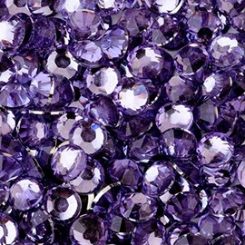 MajorCrafts 500pcs 6.5mm ss30 Lilac Purple Flat Back Round 14 Facets Resin Rhinestone Gems C12