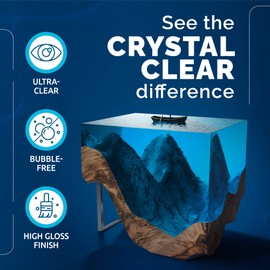 CRAFT RESIN 1.5 Gallon Crystal Clear Deep Pour Epoxy Resin Kit with Pumps - Food Safe & UV Resistant Best for DIY, Art, River Table, Wood, Flower, Mold Casting Resin Epoxy Kit - for Beginners & Pros