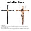 LeMeeOly Passion of Jesus Christ Crucifixion Nail, Metal Cross for