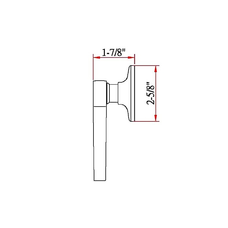 Design House Scroll Dummy Door Lever, Polished Brass, 6.375 in