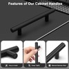 Probrico 15 Pack Stainless Steel Cabinet Pulls,Black Handles Kitchen Cabinet