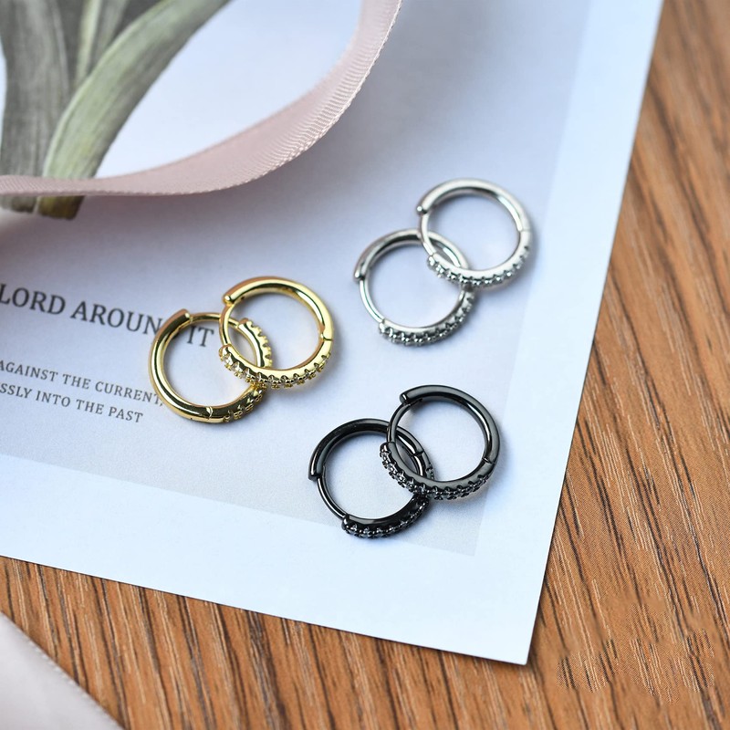 Silver Hoop Earrings for Women，925 Sterling Silver Hoop Earrings with