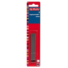 Herlitz 10198166 Refill x 20 Pack Of 5 Assorted: 2 Blue, 2 Black, 1 Red