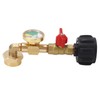 Propane Refill Adapter with Pressure Gauge and On Off Control