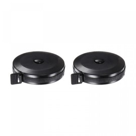 sourcing map 2pcs Measuring Tape 1.5M/60-inch Round Retractable Tailors Tape Measure Pocket Size for Body, Fabric, Sewing and Crafts Measurements, Black