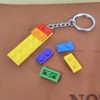 FORUBUS Heart Brick Keychain for Couple, Matching Assembled Heart Shape