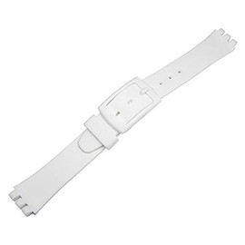 Timewheel 12mm White Resin Replacement Watch Band Compatible with Standard ladies Swatch Watch