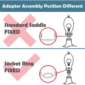 Aspen Creative 20037-32A, 7" Lamp Shade Harp Holder with E26 UNO Fitter Adapter, Includes Solid Steel Bumped Cylinder Finial, 7" Harp, and E26 36mm UNO Fitter in Matte Black Finish, 2 Pack