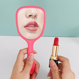 10 piezas de espejo de mano pequeño, espejo de maquillaje de viaje compacto, espejo cosmético de mano con asa, espejo personal, espejo de cambiador portátil para viajes, camping, hogar, 7.09 x 3.15 pulgadas