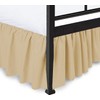 Split Corners Dust Ruffled Bed Skirt with Platform Three Sided