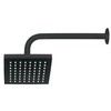 Foset Aqua R-404M Regadera cuadrada 6" acabado negro mate con