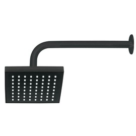 Foset Aqua R-404M Regadera cuadrada 6" acabado negro mate con brazo