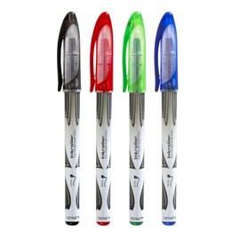 Genie 40018 penna roller colori assortiti, adatto per mancini, contenuto della confezione: 4 X NERO, 4 X Blu, 2 X Rosso e 2 X Verde