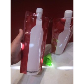 Smugglebuddy 2 X Foldable Reusable Portable Wine Bottle bag 750 ml plus Foldable Funnel