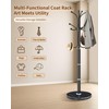 Modern Coat Rack Stand, Metal Freestanding Coat Rack with Natural