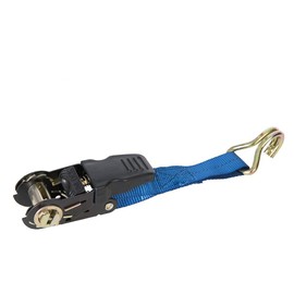 Silverline Rubber-Handled Ratchet Tie Down Strap J-Hook 4.5m x 25mm - Rated 350kg Capacity 700kg (978413)