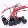 Twidec/8Pcs SPST Round Dot Lighted Rocker Switch Toggle Control for