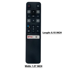 06-BTZNYY-LRC802V RC802V-FUR6 Replace Voice Remote Commander Compatible for TCL Android TV 32S6500S 40S6500FS 43S6500FS 43S6500FS 43P715 50P715 55P715 65P715 75P715 50C715 55C715 65C715 32P30S 43P30FS