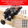 GOINGMAKE Dowel Jig Kit with Quick Positive Stop and Clamp,